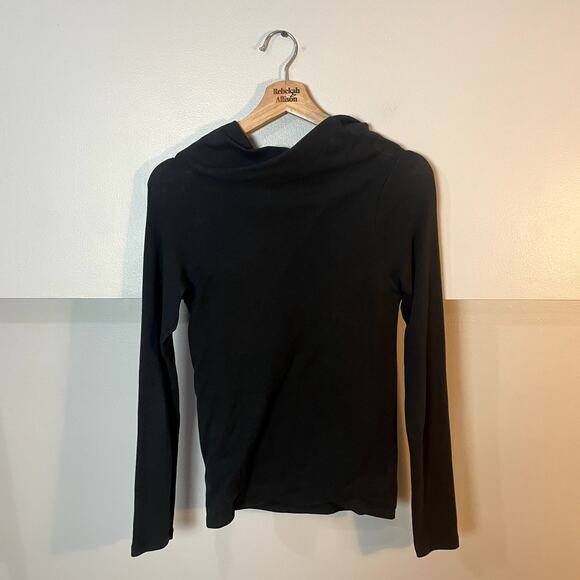 Jarbo Black Pima Cotton Classic Cowl Neck Sweater Women's EU 36 / US 4 EUC - Picture 10 of 12